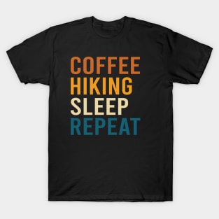 Coffee Hiking Sleep Repeat Outdoor Adventure T-Shirt